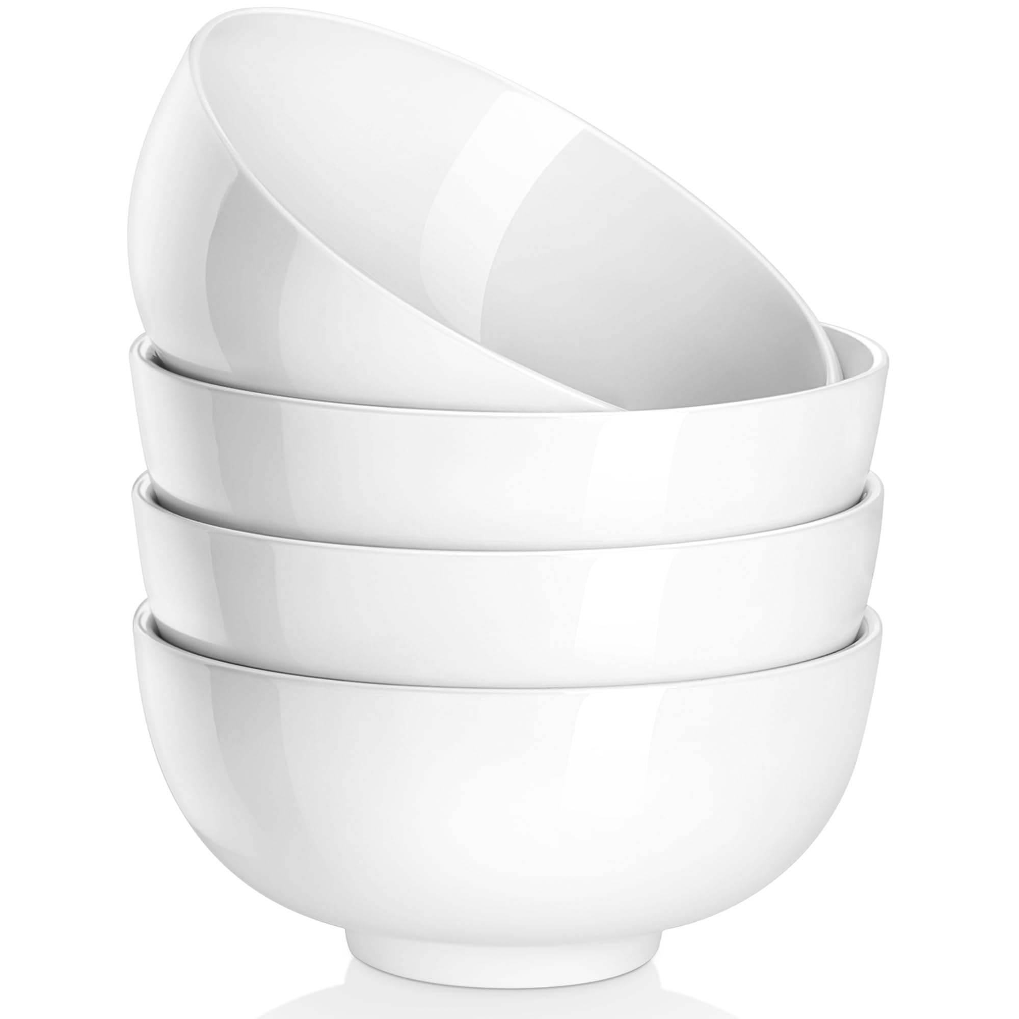 MALACASA 26oz porcelain soup bowls set of 4 ideal for family meals and soups