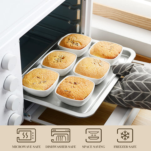 MALACASA stackable design helps save cabinet space during meal prep