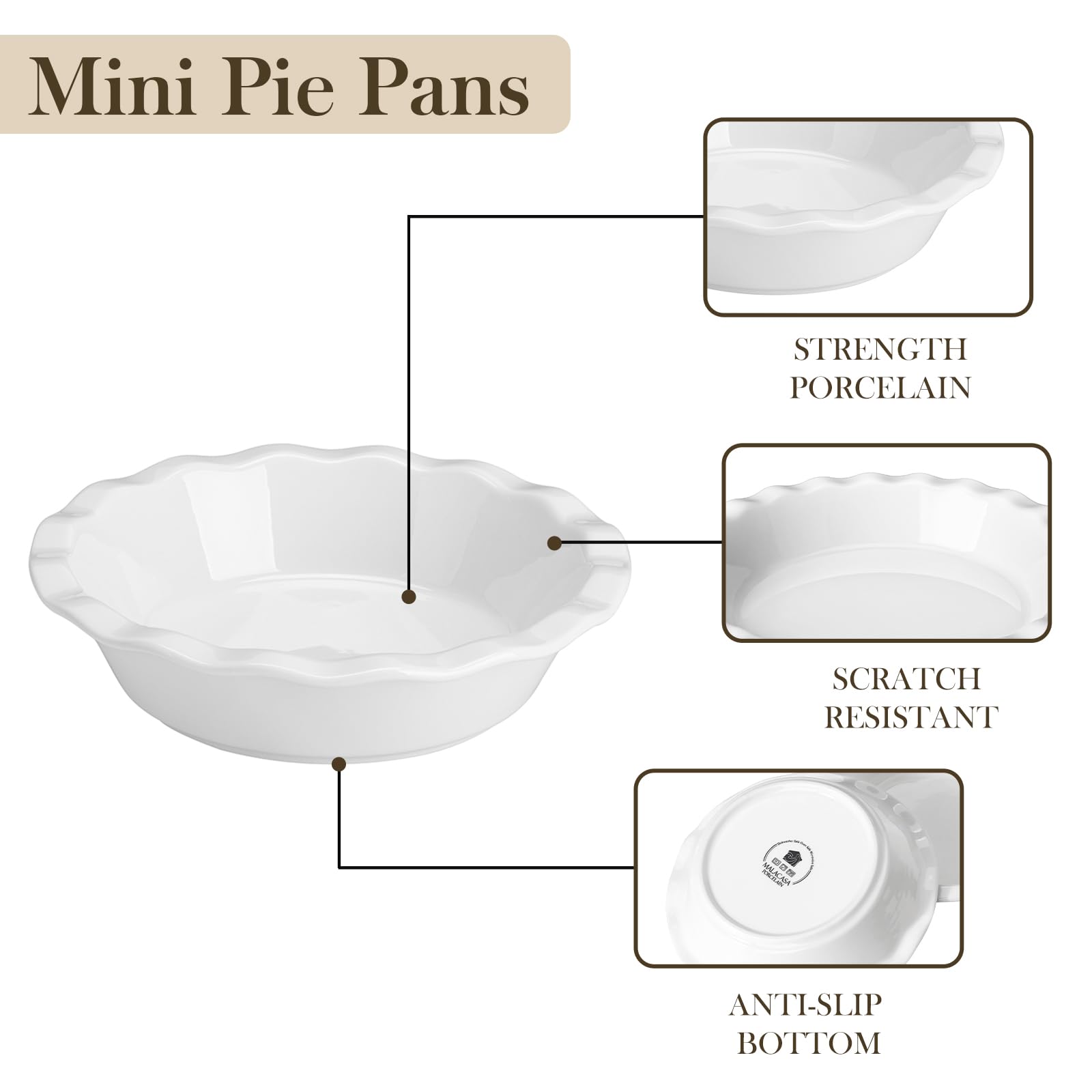 MALACASA 6-inch pan ideal for quiches and tarts with portion control.