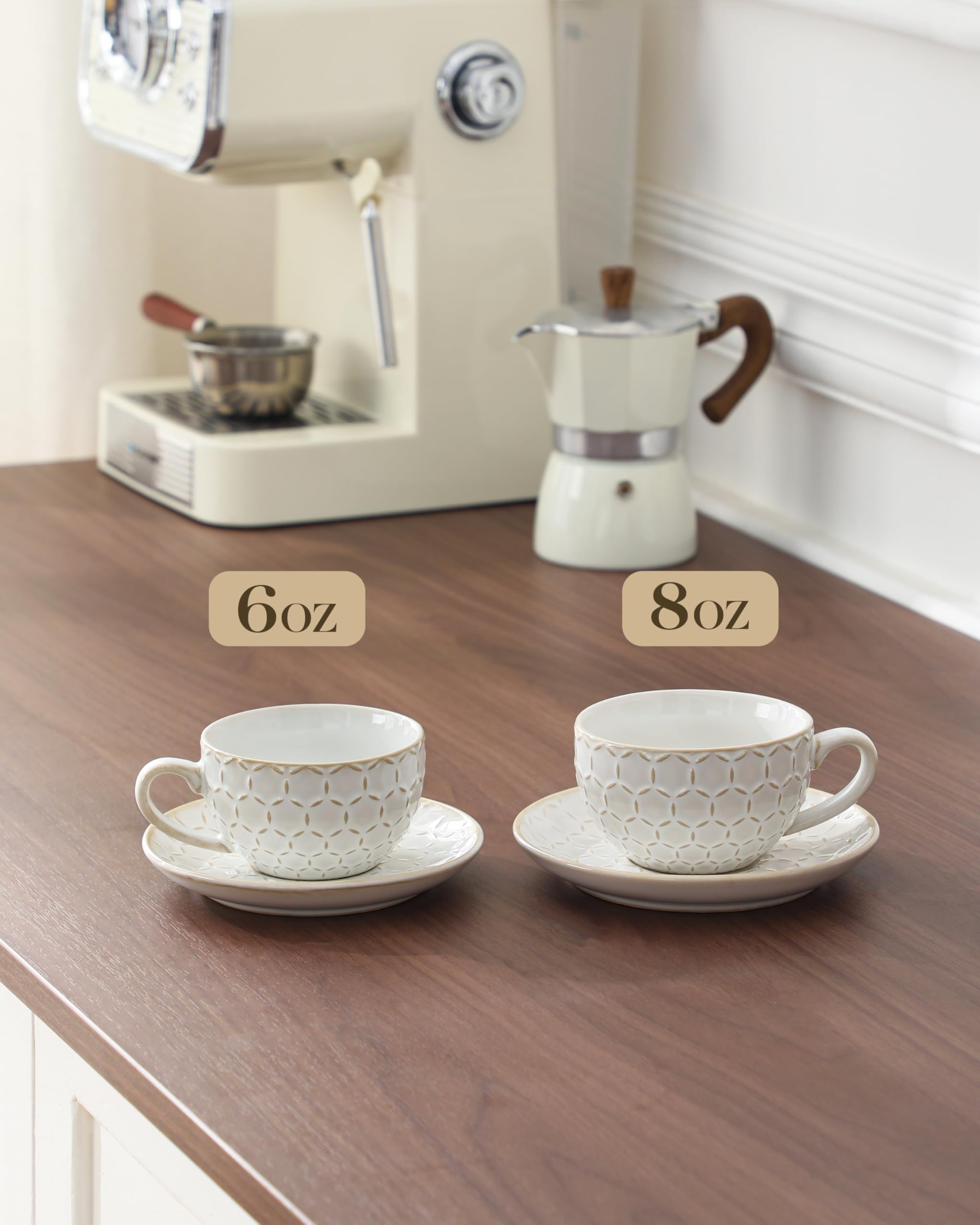 MALACASA Arctic white finish complements modern table settings and décor.