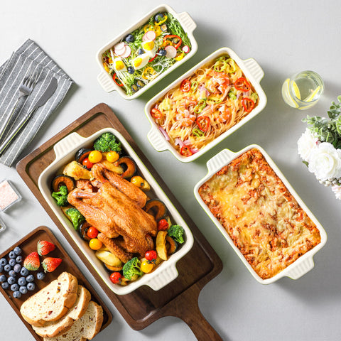 MALACASA oven-safe ceramic dish ready for roasting, baking, or reheating meals.