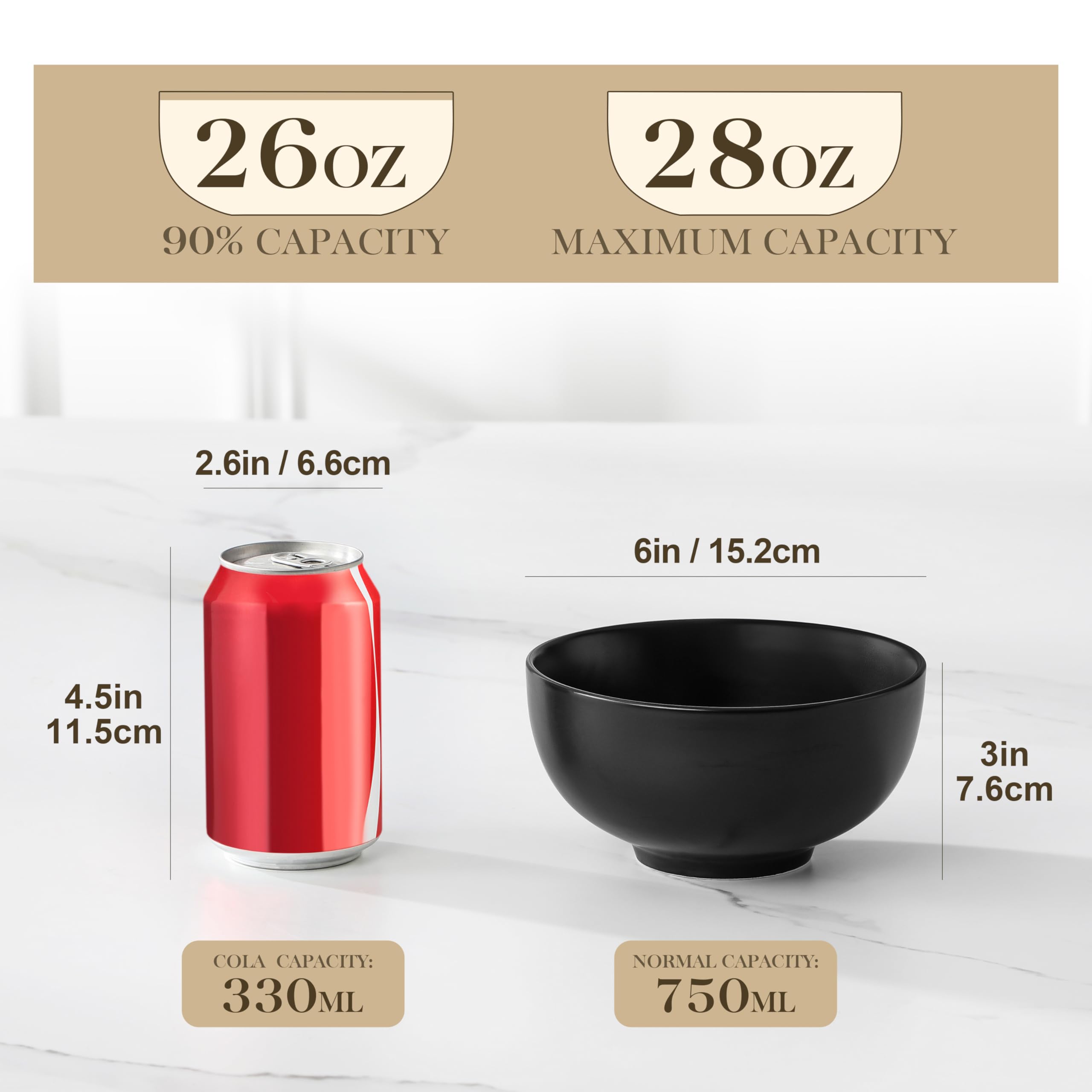 Stacked MALACASA bowls showing space-saving design