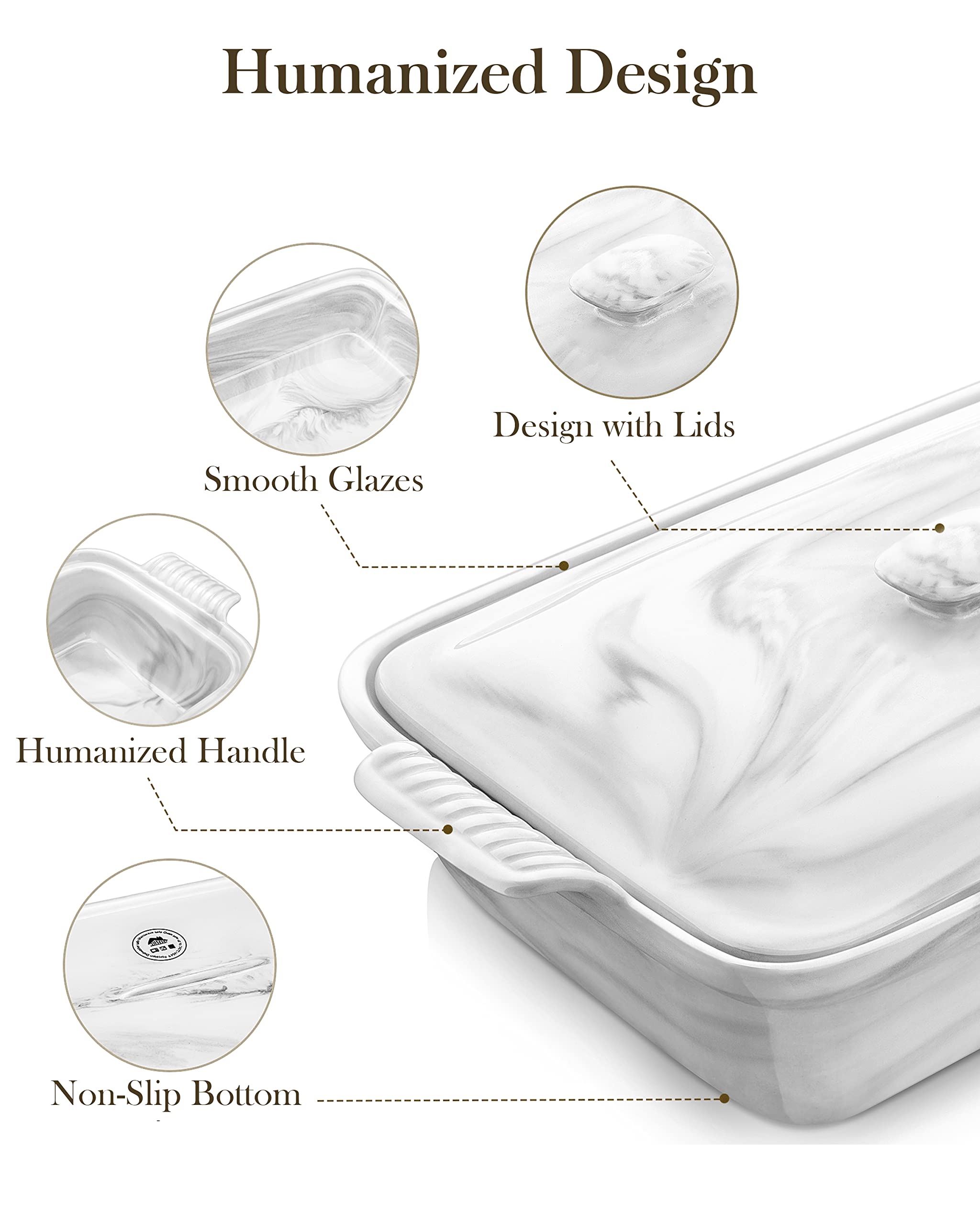 MALACASA casserole dish dishwasher-safe for convenient cleanup.
