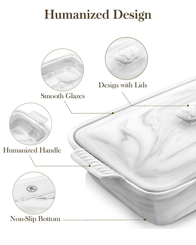 MALACASA casserole dish dishwasher-safe for convenient cleanup.