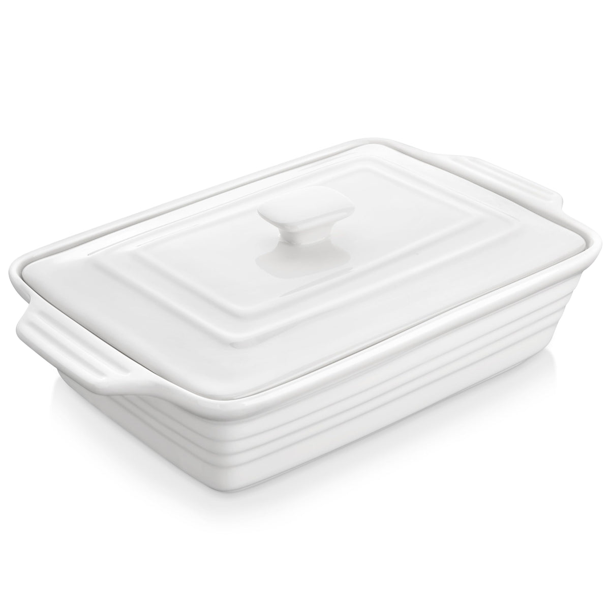 MALACASA casserole dish with lid keeps food warm for serving