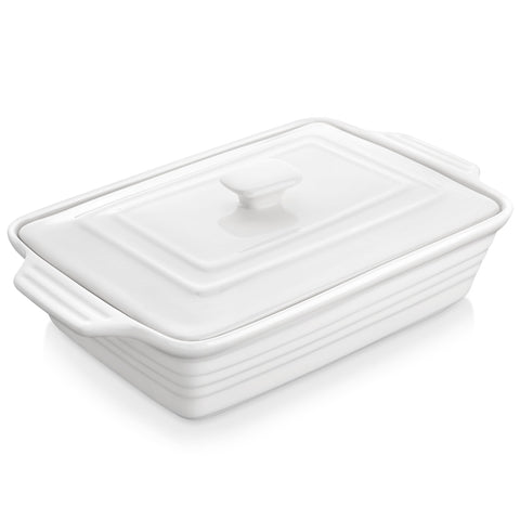 MALACASA casserole dish with lid keeps food warm for serving
