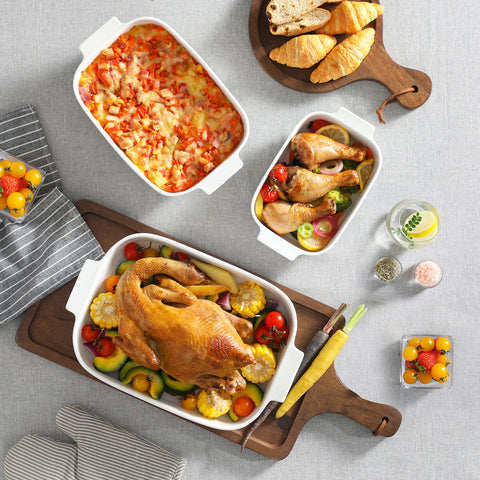 MALACASA glossy-porcelain-finish adds elegant presentation to meals