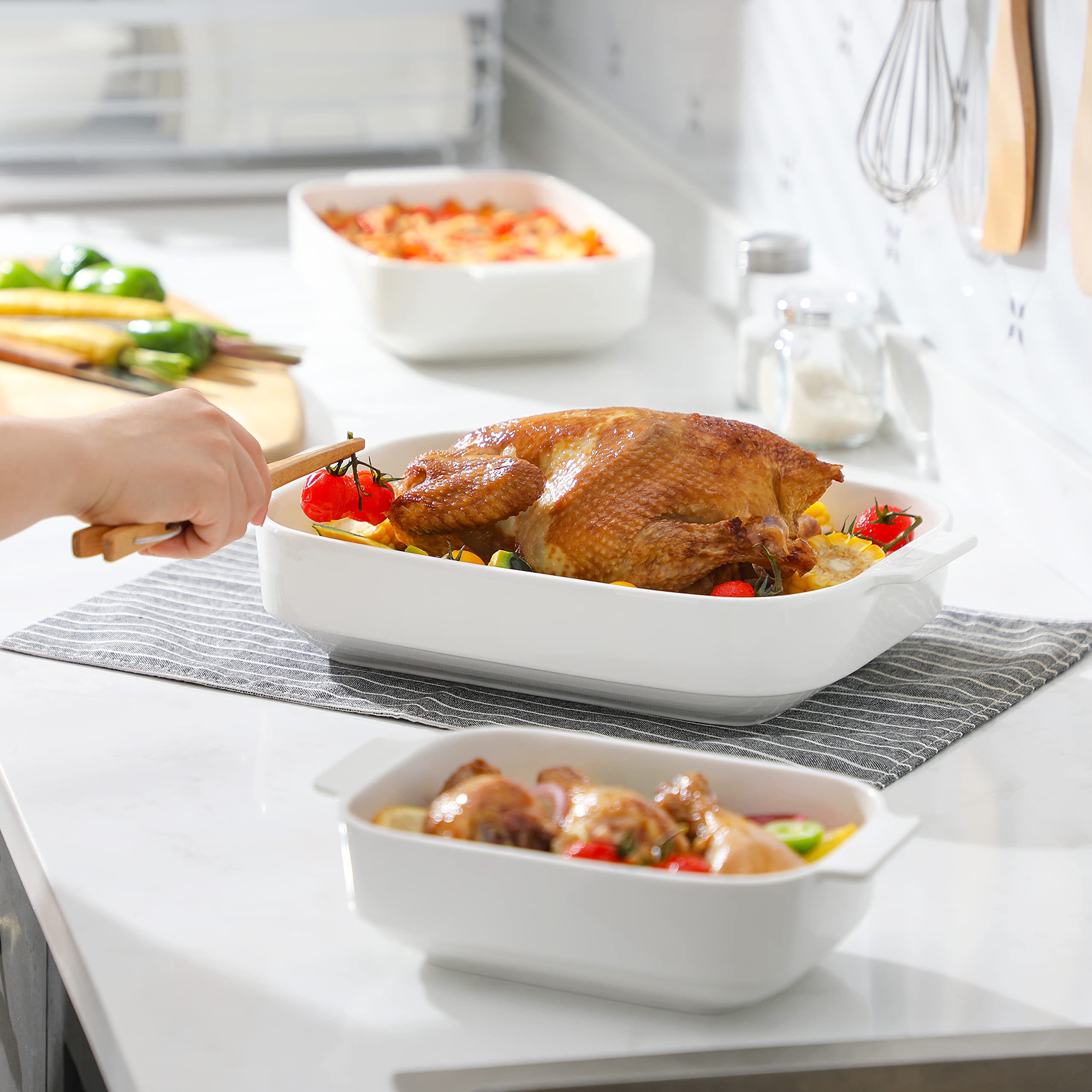 MALACASA oven-safe and microwave-safe set ready for reheating and baking