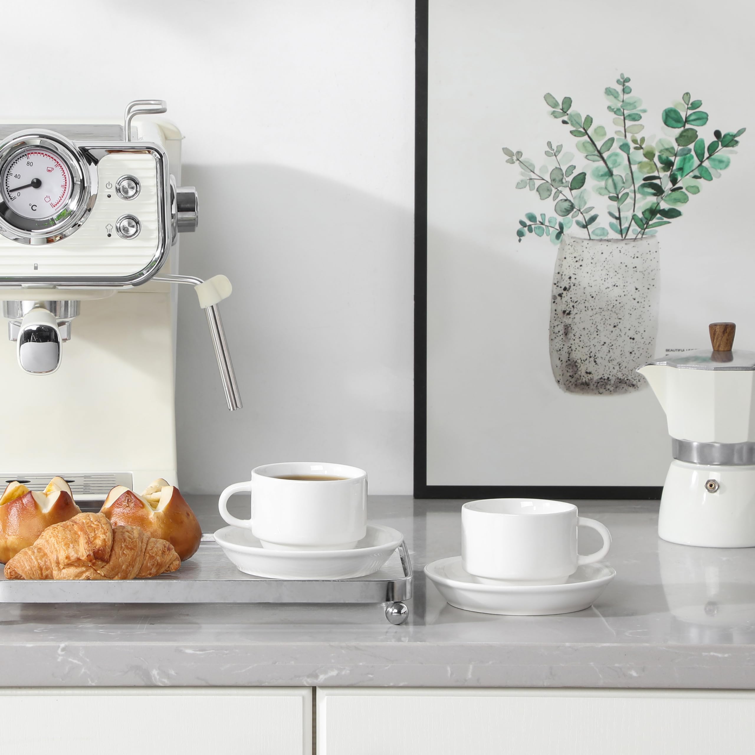 MALACASA porcelain cups and stand ideal for gatherings