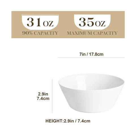 MALACASA deep porcelain bowl close-up shows sturdy rim and premium finish