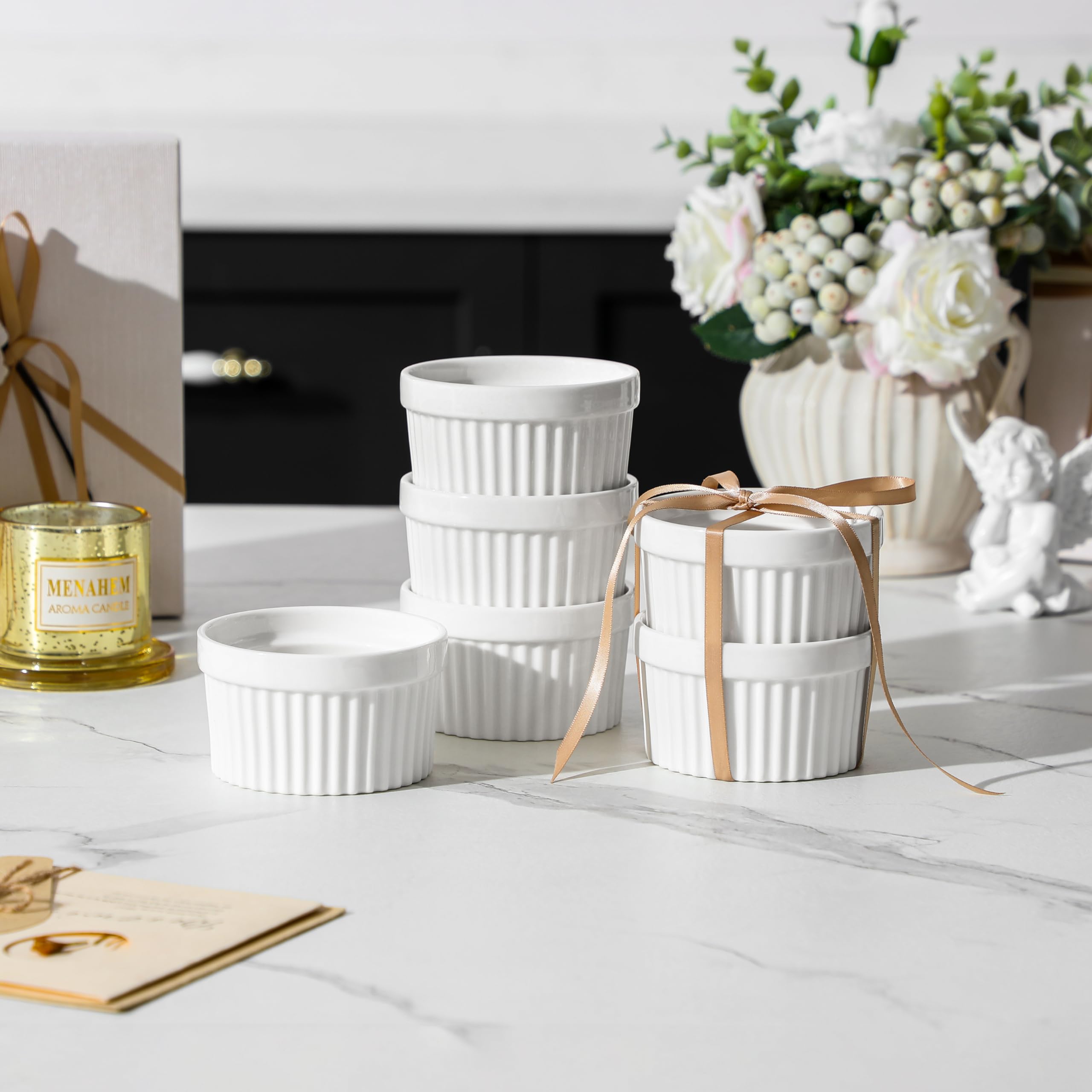 MALACASA dessert ramekins set designed for versatile serving and baking.