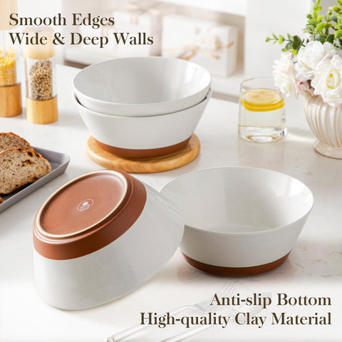 MALACASA ebony speckles accent the bowls with elegance