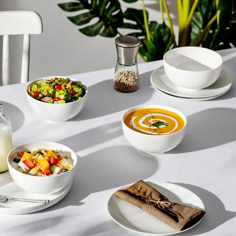 MALACASA elegant round bowls add timeless style to daily dining