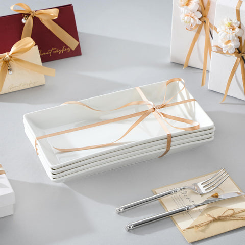 MALACASA's elegant white finish complements any table setting.