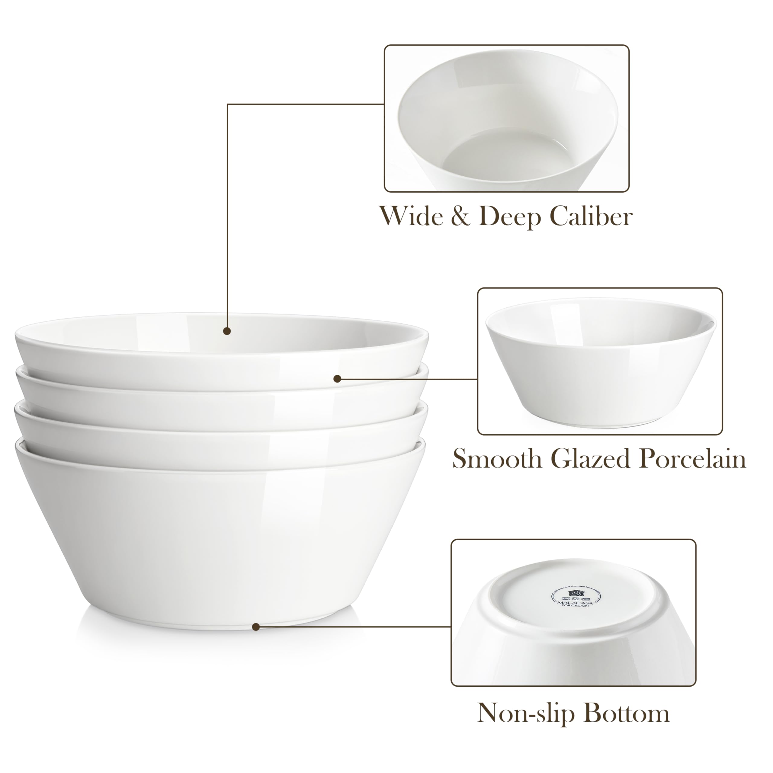 Malacasa family dining bowls ideal for gatherings