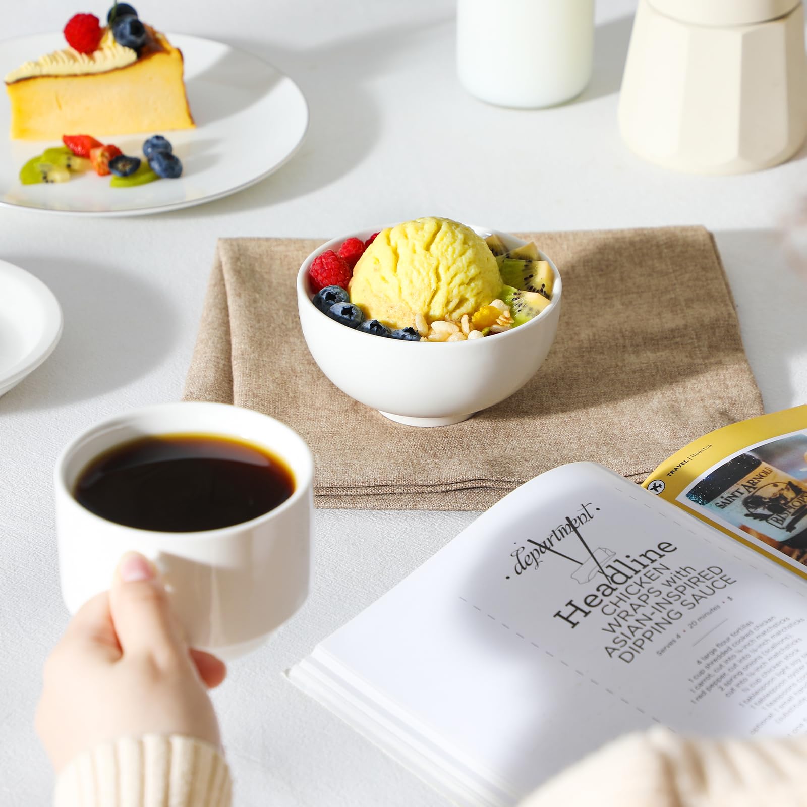 MALACASA fridge-safe ceramic bowls keep contents fresh in the cold.