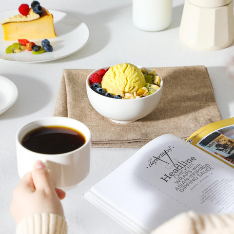 MALACASA fridge-safe ceramic bowls keep contents fresh in the cold.