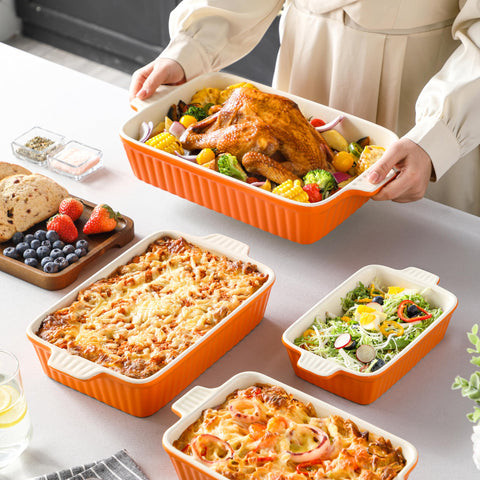 MALACASA gift-ready bakeware set in orange packaging