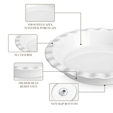MALACASA gift-ready pie pan set complements any kitchen