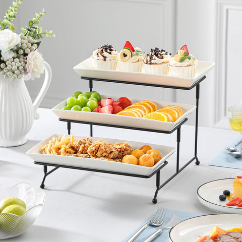 MALACASA gift-ready tiered stand ideal for entertaining.