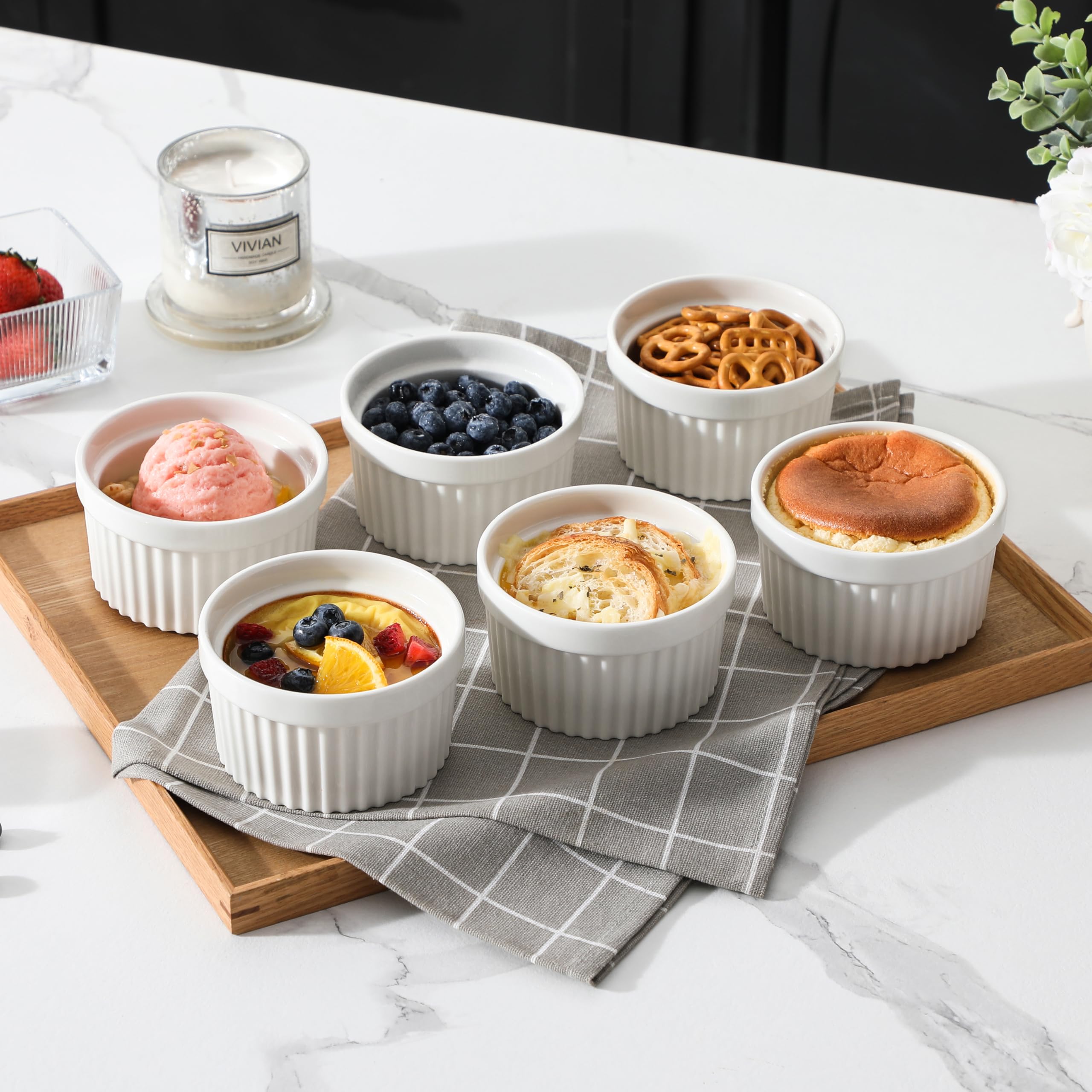 MALACASA glidecoat glaze surface aids easier cleaning after dessert prep.