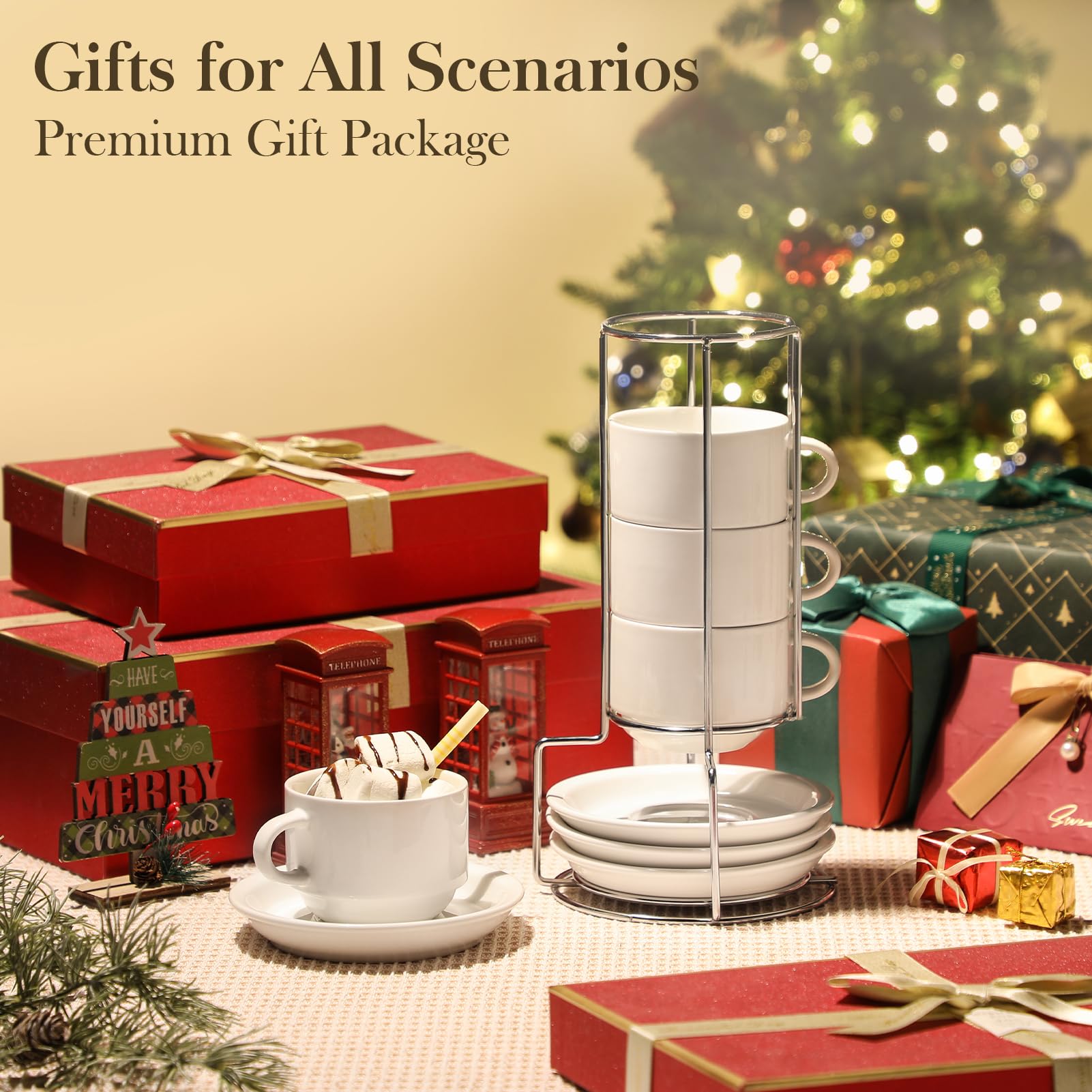 MALACASA kitchen display with a stylish, modern coffee set