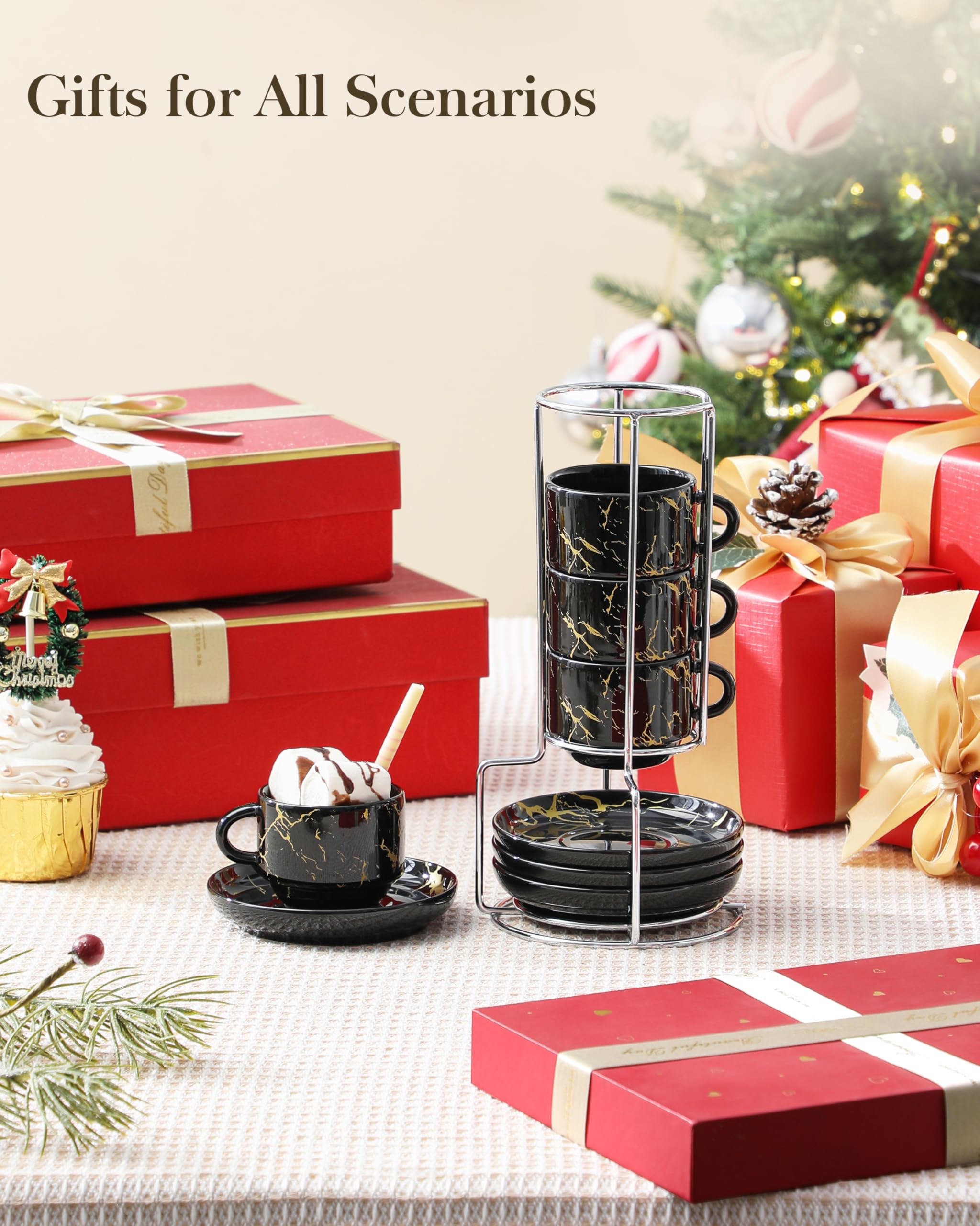 MALACASA kitchen display with modern design for tea or coffee moments.