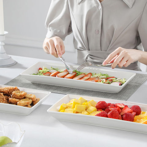 MALACASA kitchen organization tray white helps declutter countertops.