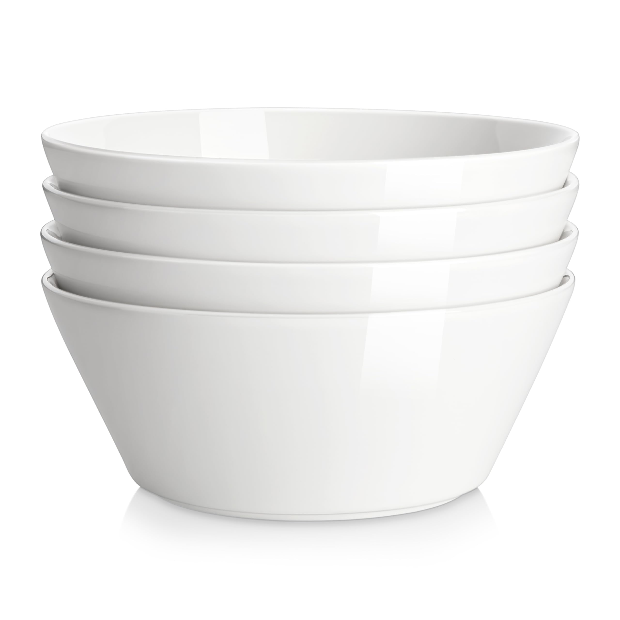 Malacasa large 60 oz white bowls set for family meals