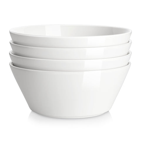Malacasa large 60 oz white bowls set for family meals
