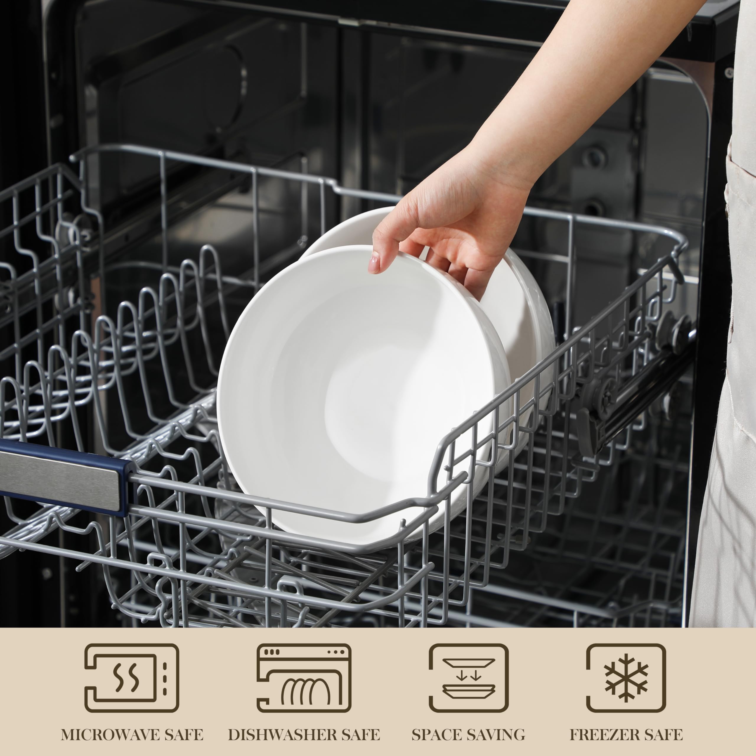 MALACASA lead-free porcelain suitable for fridge and oven use