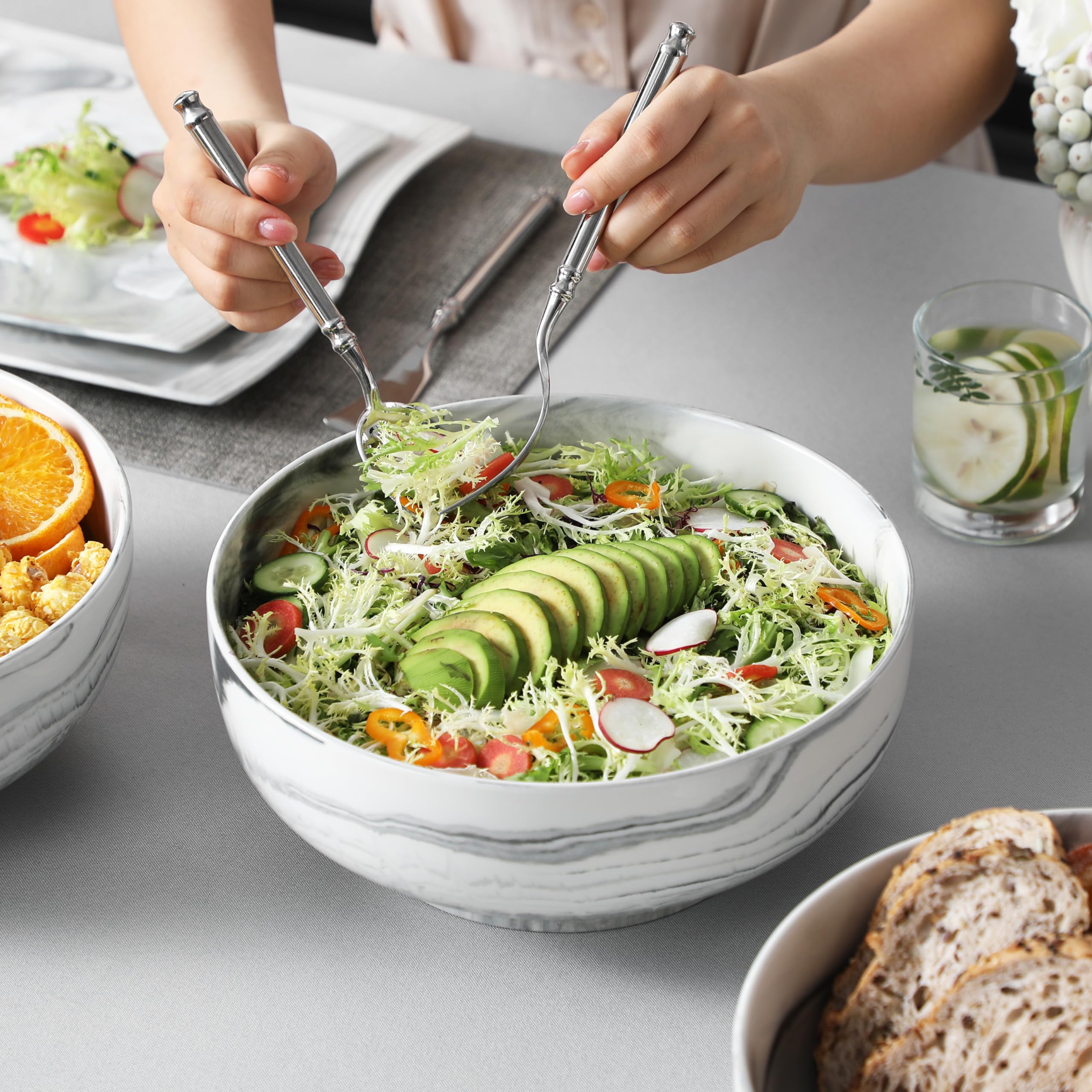 MALACASA lead-free, non-toxic porcelain ensures a safe dining option for busy families.