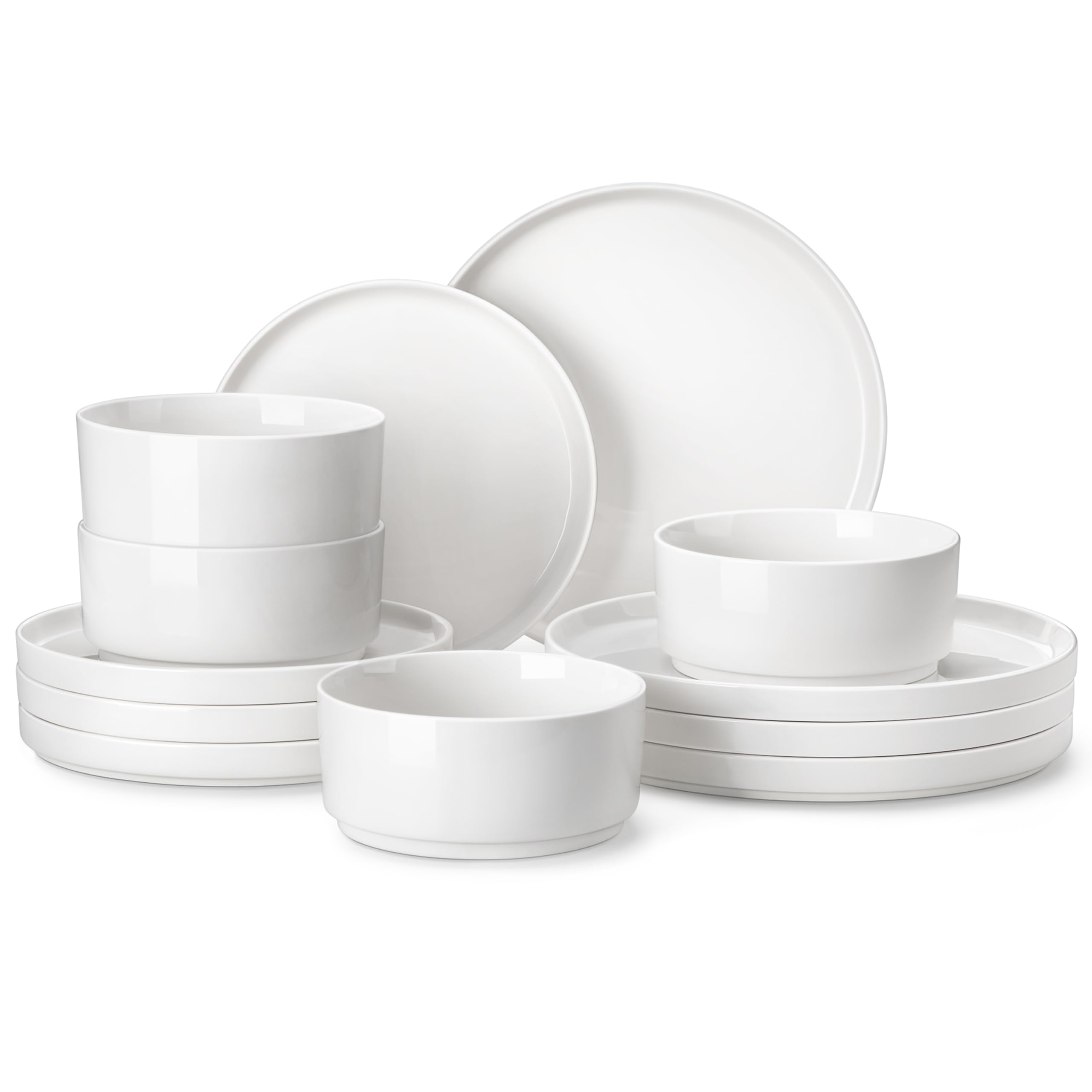 MALACASA LEAH 12-piece dinnerware set on a stylish table for versatile dining