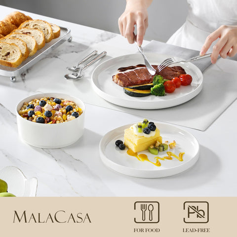 MALACASA Leah 26 oz cereal bowl ideal for soups and cereals at meals.