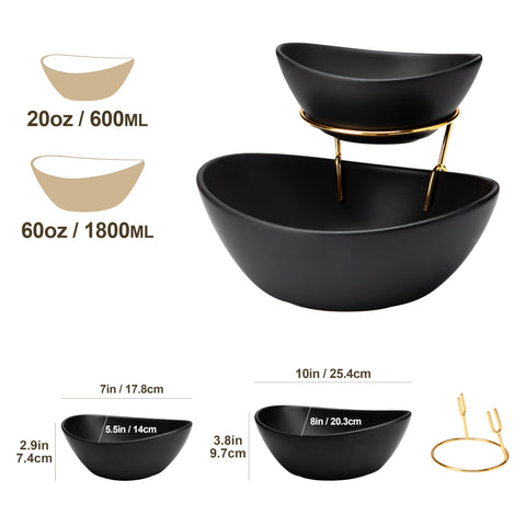 MALACASA lower snack bowl 60oz perfect for chips during parties