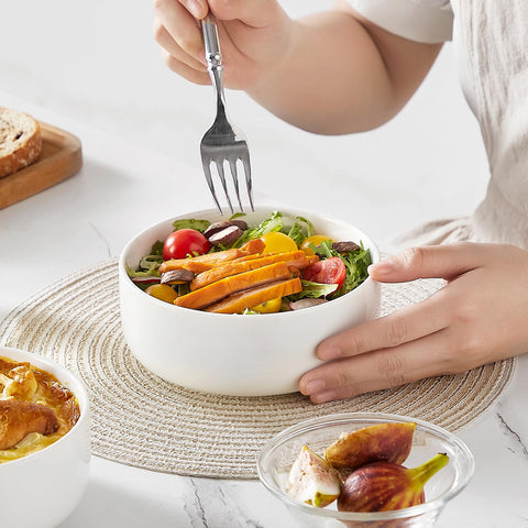 MALACASA LUNA bowls in a dishwasher-safe cycle for simple cleanup.