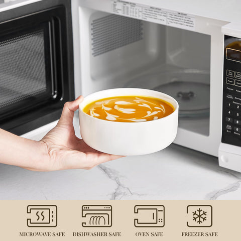 MALACASA LUNA bowls with GLIDECOAT glaze for easy cleaning and stain resistance.