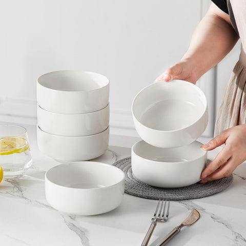 MALACASA LUNA bowls suitable for cereal, soup, or oatmeal in one set.