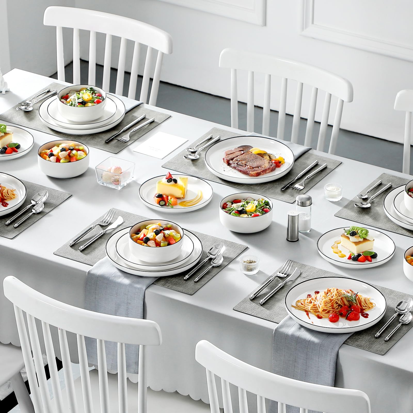 MALACASA LUNA durable porcelain for everyday dining and entertaining.