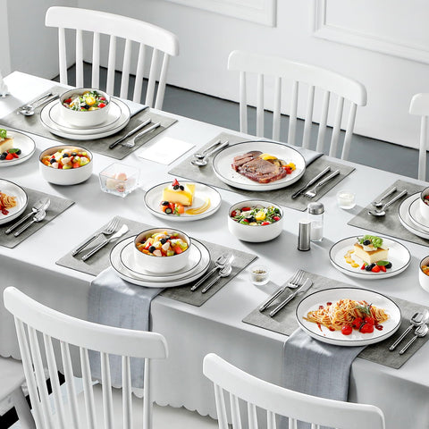 MALACASA LUNA durable porcelain for everyday dining and entertaining.