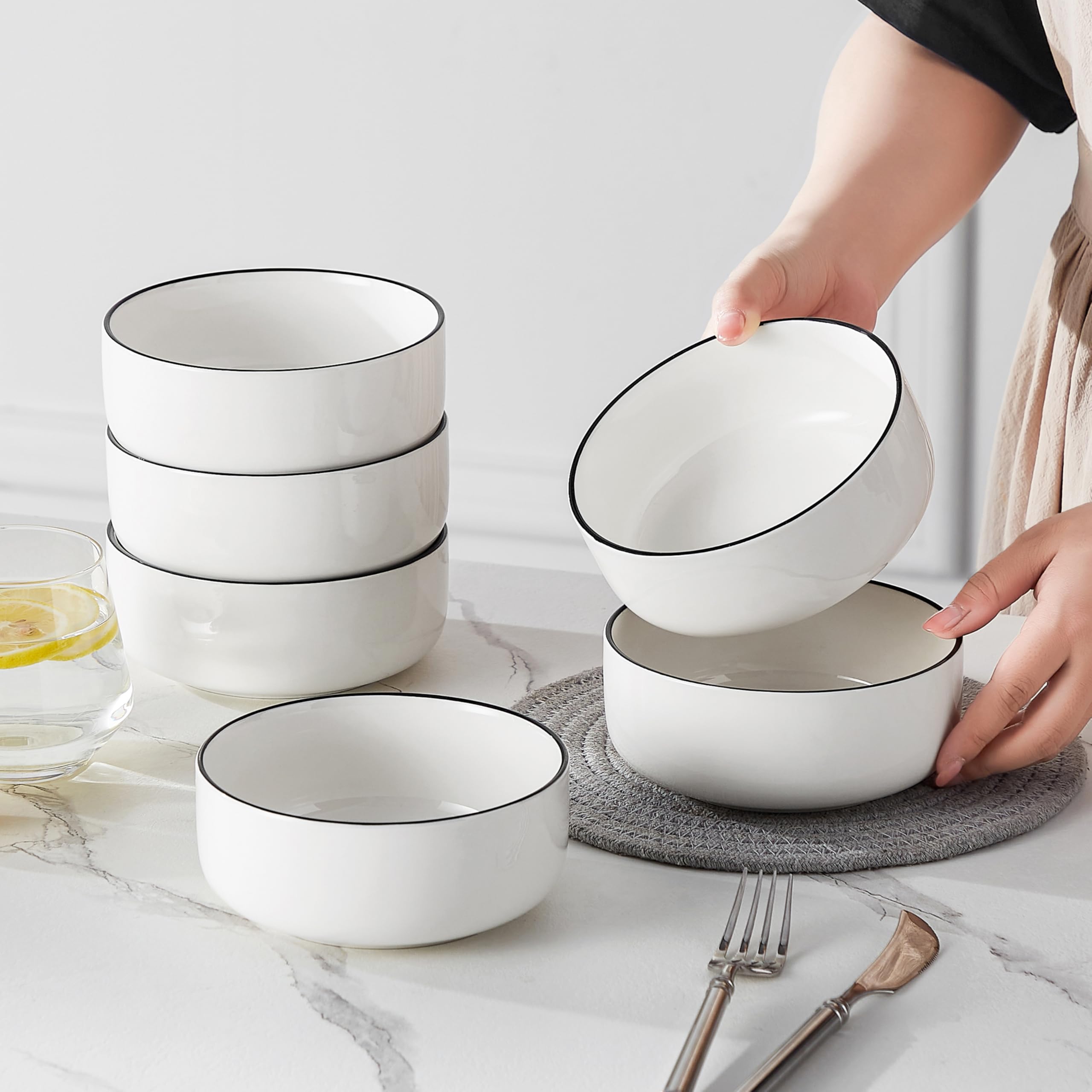 MALACASA LUNA ivory glaze highlights lead-free and cadmium-free safety