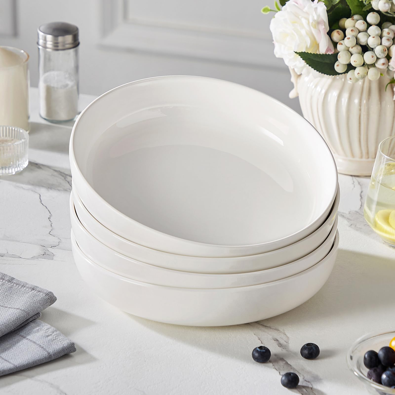MALACASA LUNA microwave and oven safe bowls for versatile meals