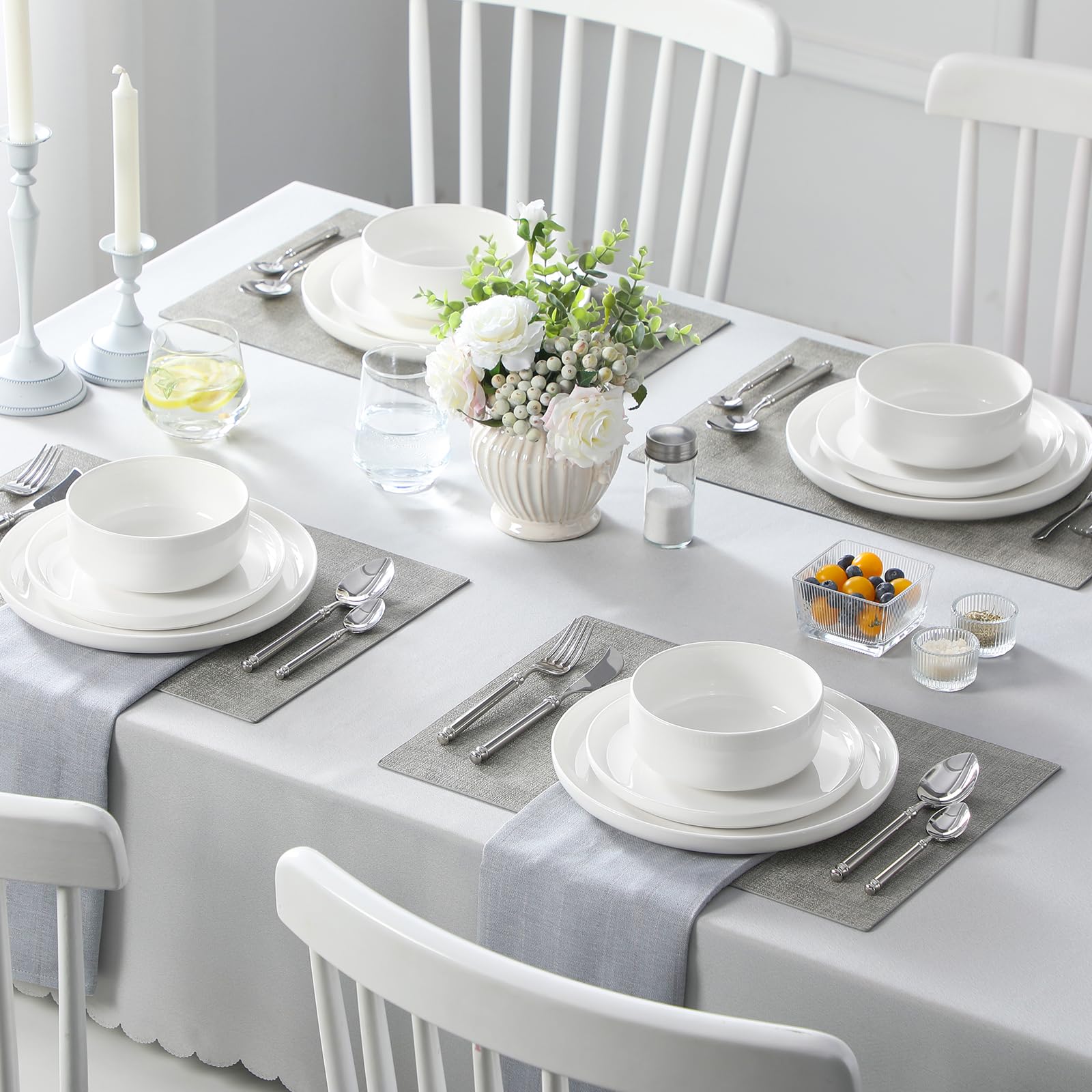 Malacasa Luna microwave-safe dishware, convenient for quick meals