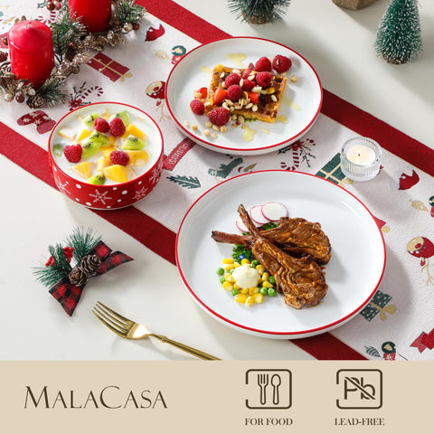 MALACASA Luna Santa cereal bowl ideal for breakfast or dessert servings