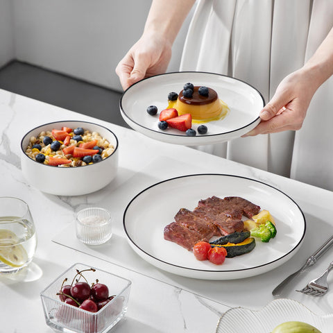 MALACASA Luna space-saving stackable design fits compact kitchens and cabinets.