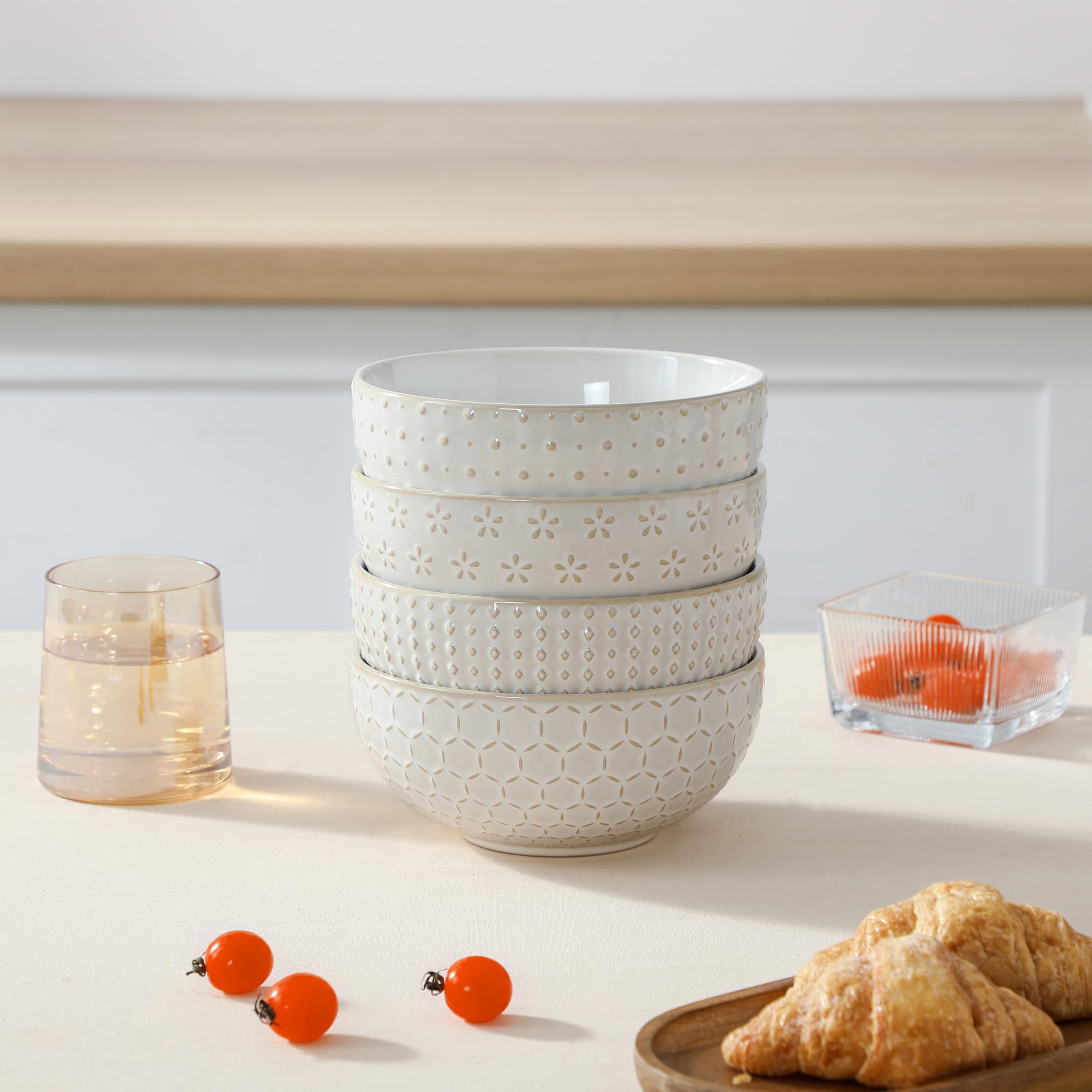 MALACASA Lydia Arctic White finish complements any table.