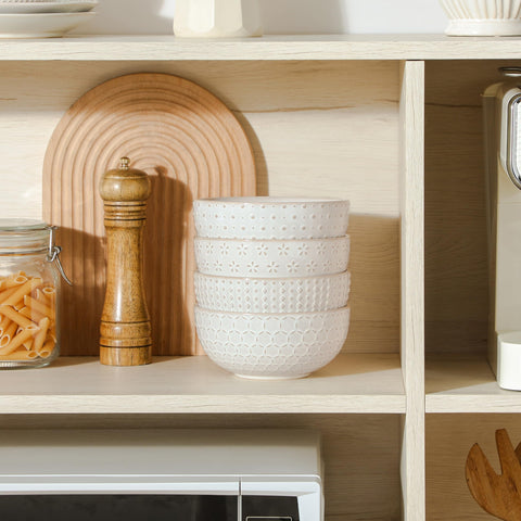 MALACASA Lydia bowls are microwave and dishwasher safe for easy care.