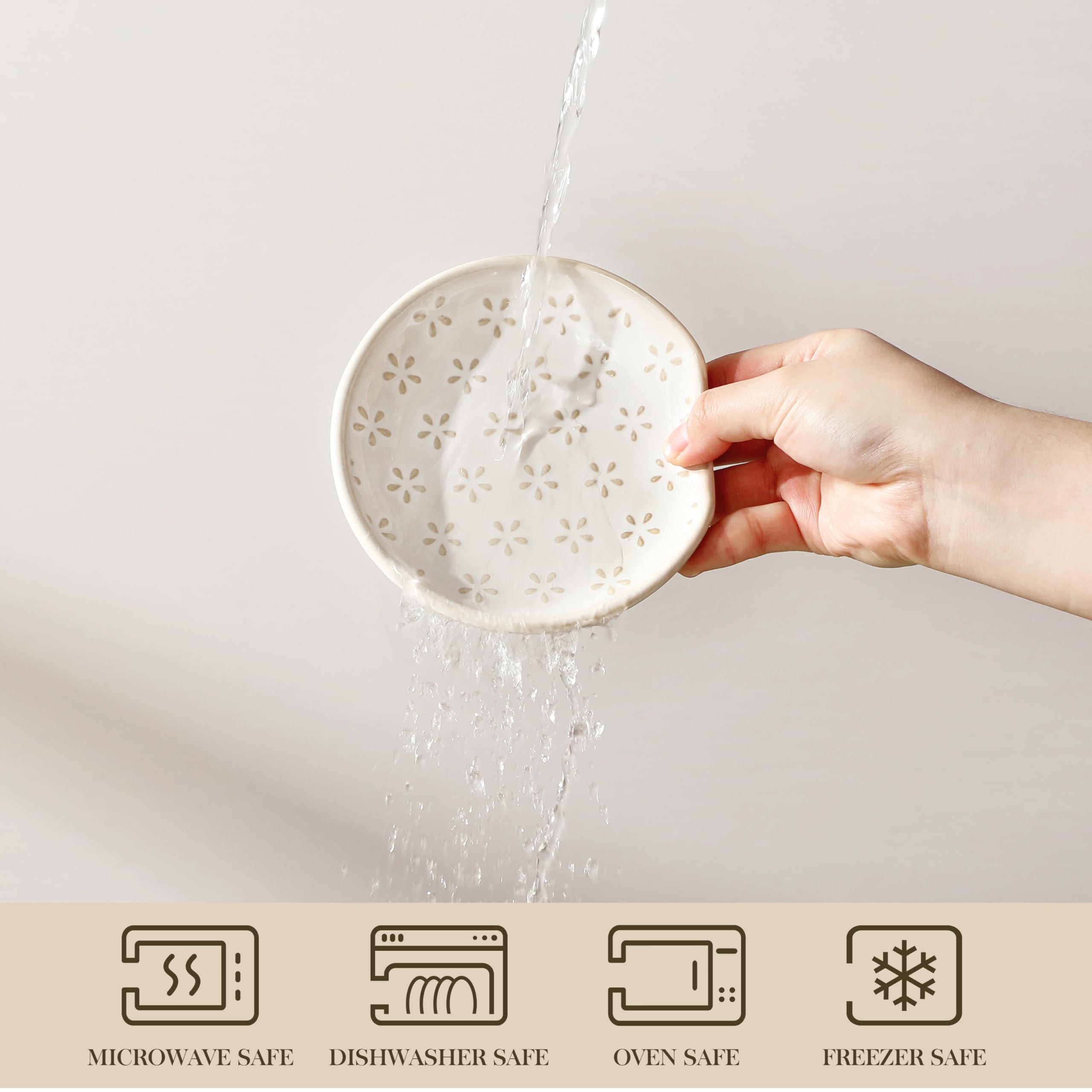 MALACASA Lydia heat-resistant ceramic spoon rest withstands daily kitchen use.
