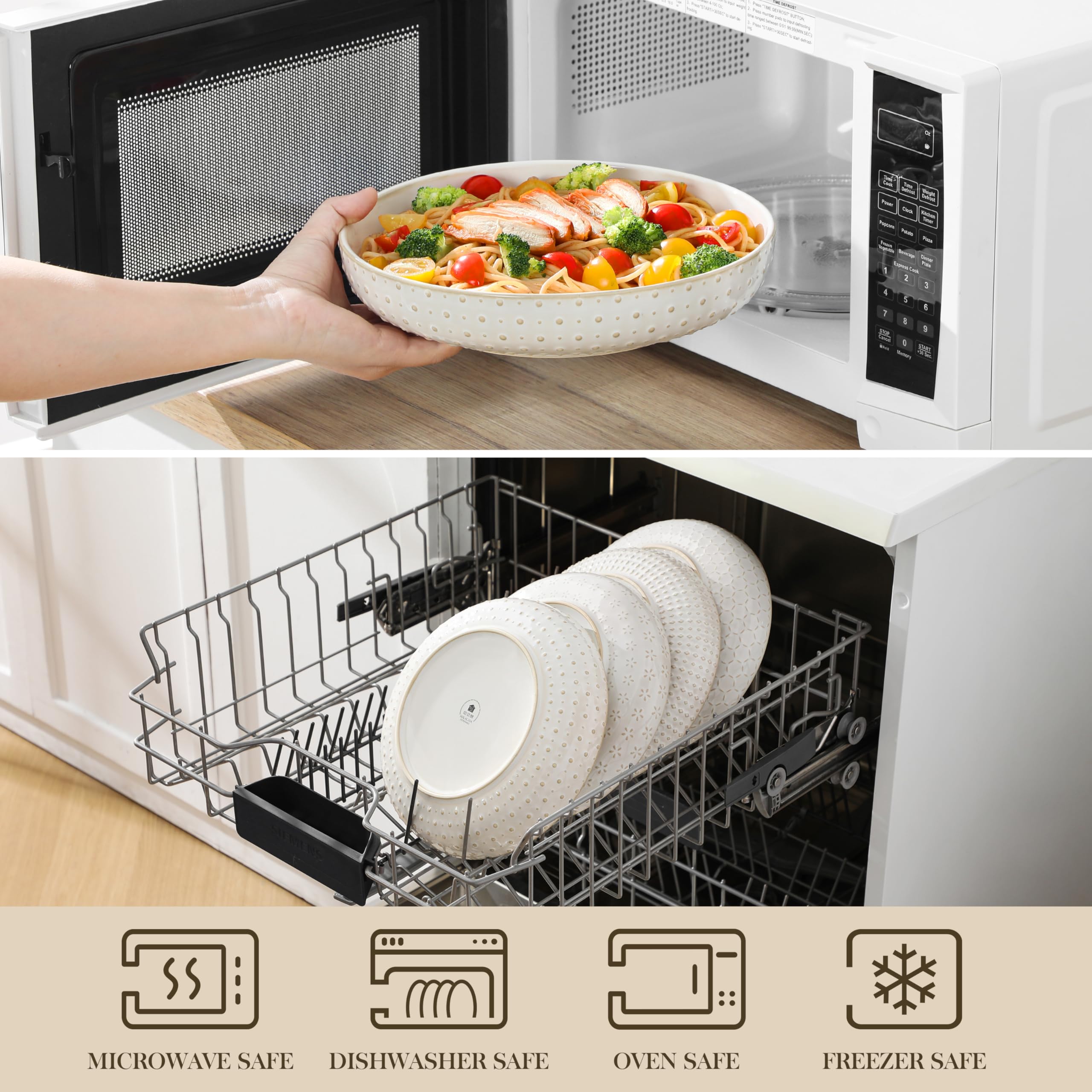 MALACASA LYDIA microwave-safe bowls for quick reheating