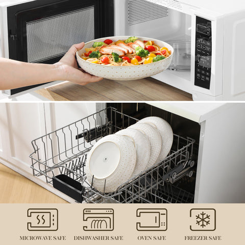 MALACASA LYDIA microwave-safe bowls for quick reheating